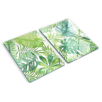 Planche à découper en verre Motif végétal avec des feuilles