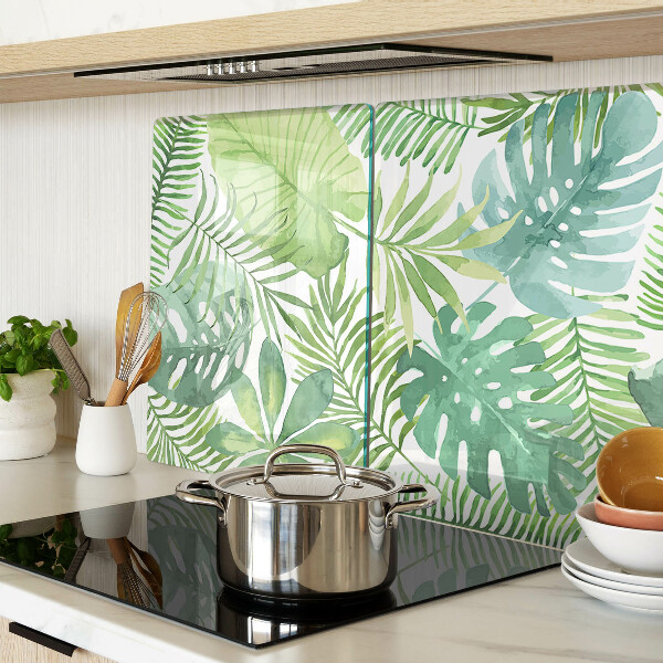 Planche à découper en verre Motif végétal avec des feuilles