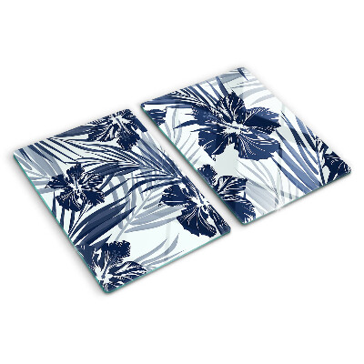 Planche à découper verre Motif floral tropical