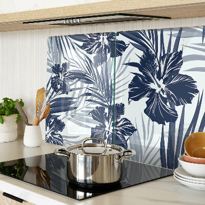 Planche à découper verre Motif floral tropical