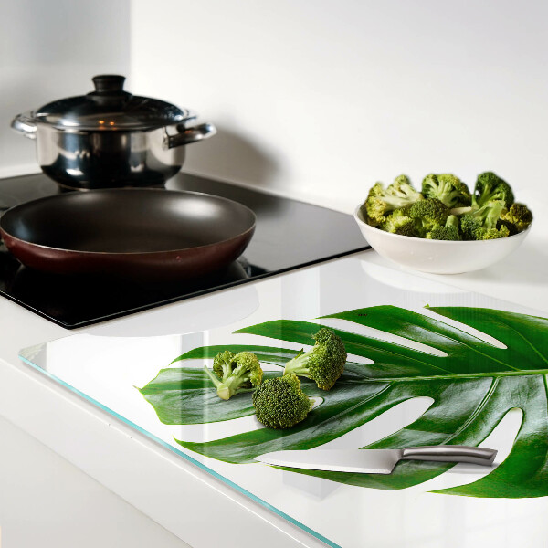 Planche à découper verre Feuilles de Monstera