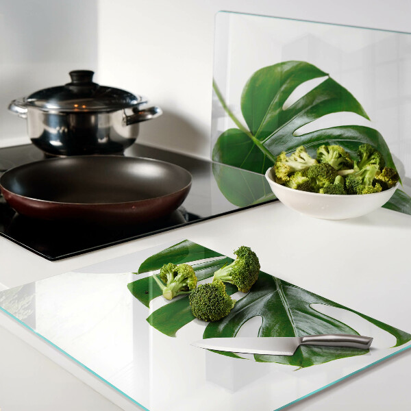 Planche à découper verre Feuilles de Monstera