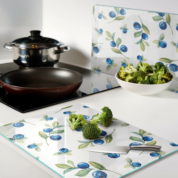 Planche à découper verre Baies sur les brindilles