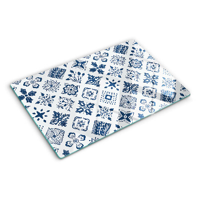 Planche à découper en verre Motif floral de style folklorique