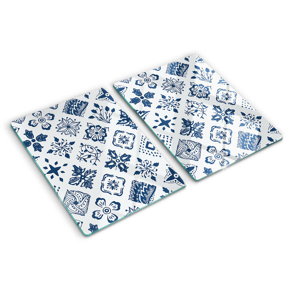 Planche à découper en verre Motif floral de style folklorique