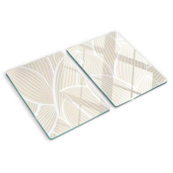 Planche à découper verre Feuilles au motif délicat