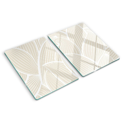 Planche à découper verre Feuilles au motif délicat