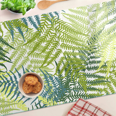 Planche à découper en verre Feuilles de fougère de différentes nuances