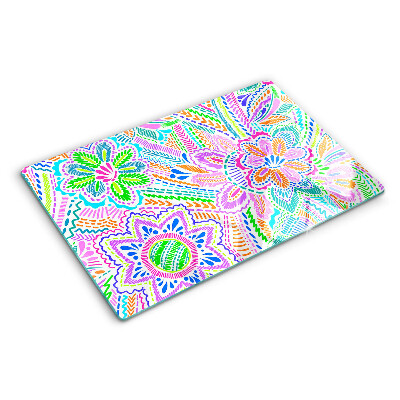 Planche à découper verre Motif floral de style bohème