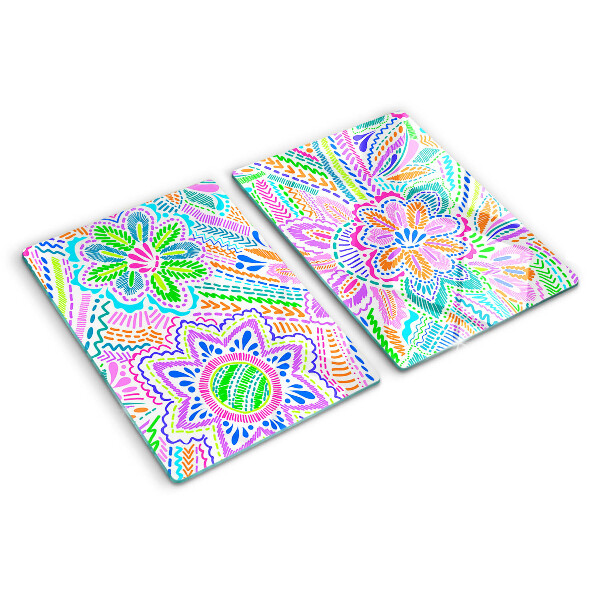Planche à découper verre Motif floral de style bohème