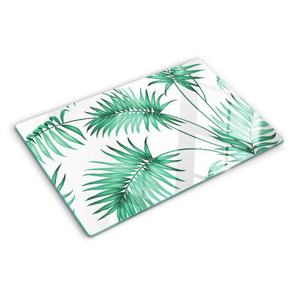 Planche à découper en verre feuilles de palmier