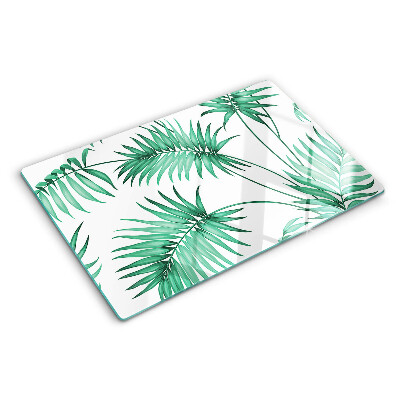 Planche à découper en verre feuilles de palmier