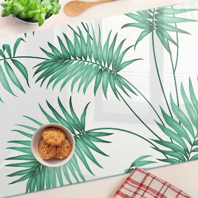 Planche à découper en verre feuilles de palmier