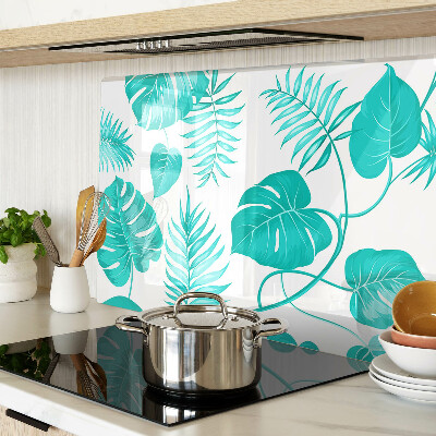 Planche à découper verre Feuilles tropicales dans des tons de vert
