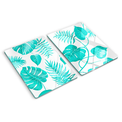 Planche à découper verre Feuilles tropicales dans des tons de vert
