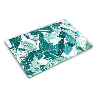 Planche à découper en verre Feuilles tropicales dans des tons de vert
