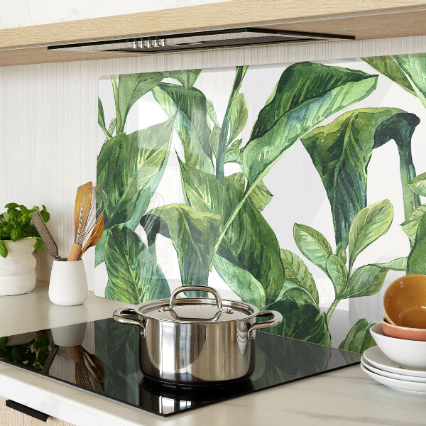 Planche à découper en verre Feuilles de plantes tropicales