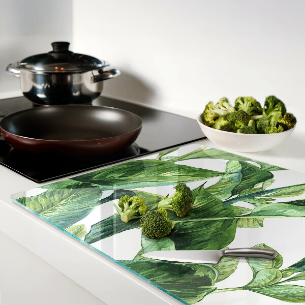 Planche à découper en verre Feuilles de plantes tropicales