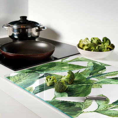 Planche à découper en verre Feuilles de plantes tropicales