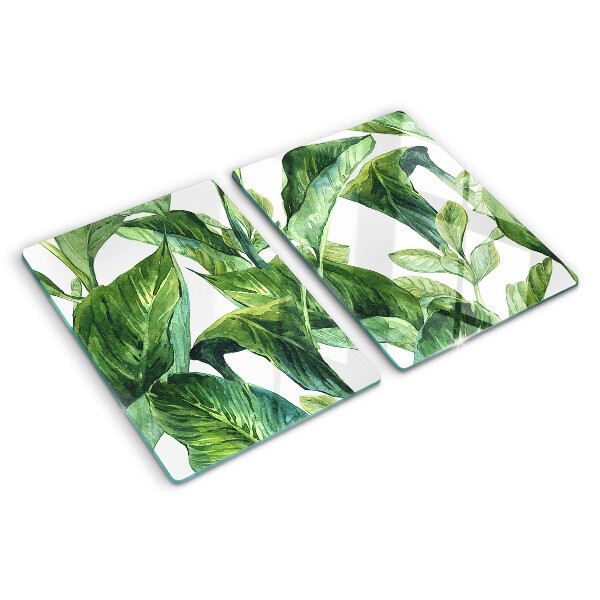 Planche à découper en verre Feuilles de plantes tropicales