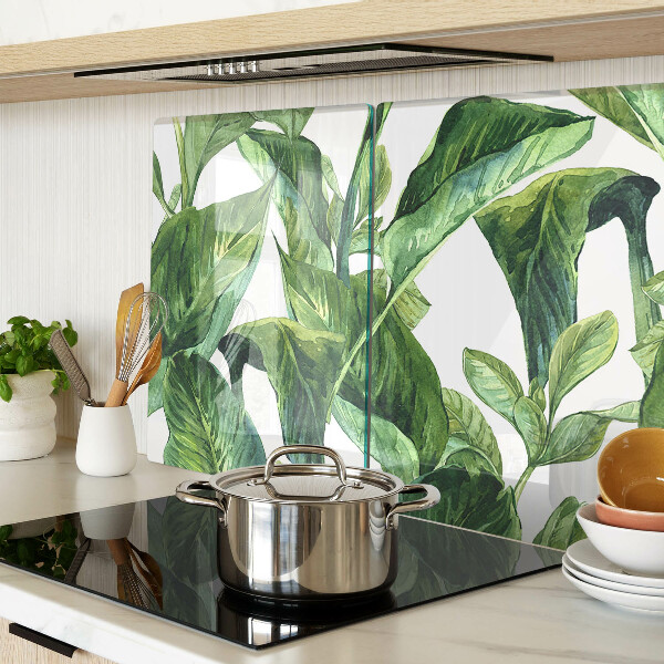 Planche à découper en verre Feuilles de plantes tropicales