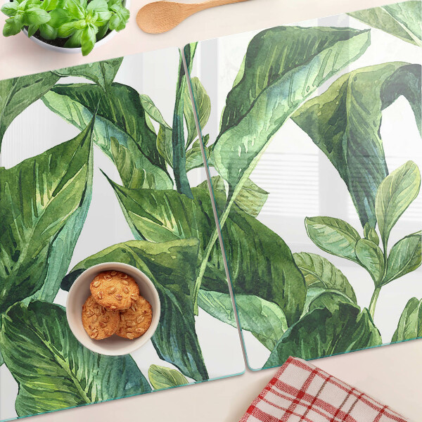 Planche à découper en verre Feuilles de plantes tropicales