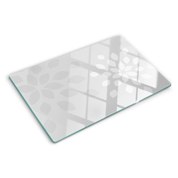Planche à découper en verre Motif floral avec des feuilles