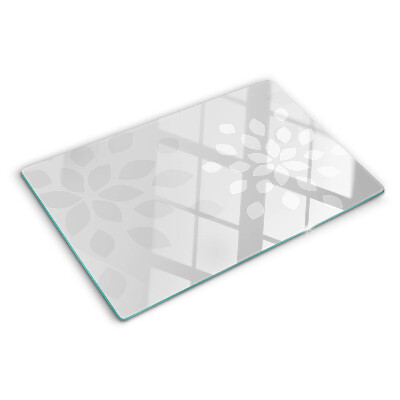 Planche à découper en verre Motif floral avec des feuilles