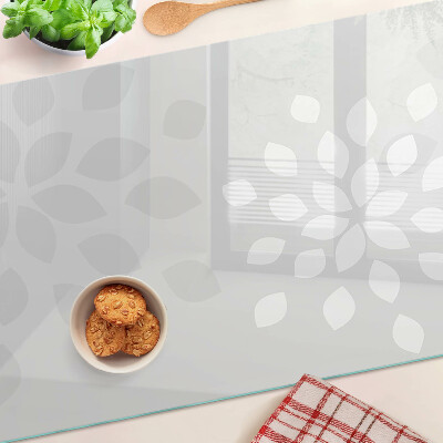 Planche à découper en verre Motif floral avec des feuilles