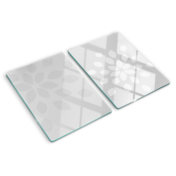 Planche à découper en verre Motif floral avec des feuilles