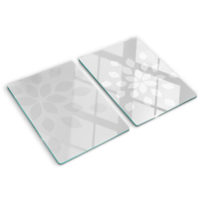 Planche à découper en verre Motif floral avec des feuilles