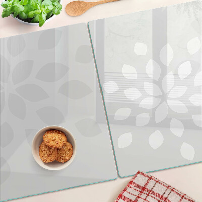 Planche à découper en verre Motif floral avec des feuilles