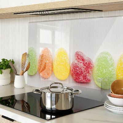 Planche à découper verre Des bonbons aux couleurs de l'arc-en-ciel