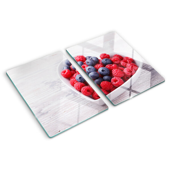 Planche à découper en verre Fruits en forme de cœur