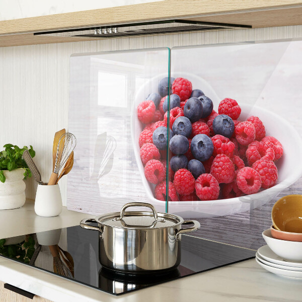 Planche à découper en verre Fruits en forme de cœur