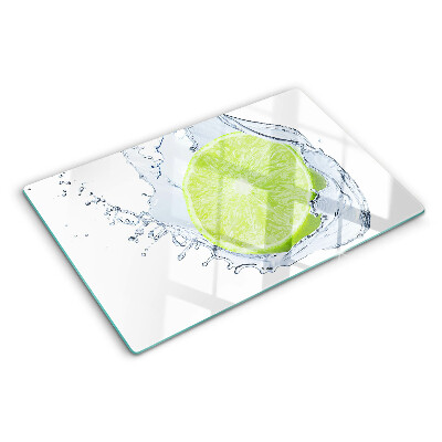 Planche à découper verre Citron dans l'eau