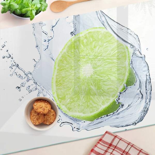 Planche à découper verre Citron dans l'eau