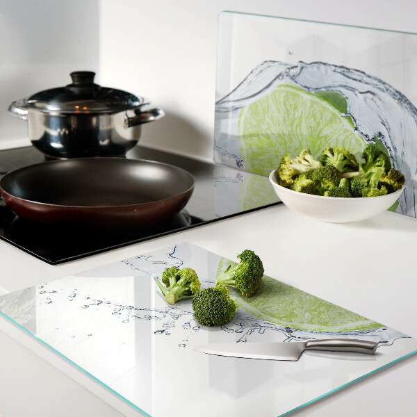 Planche à découper verre Citron dans l'eau