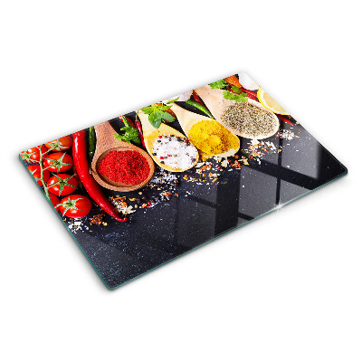 Planche à découper en verre Épices et herbes