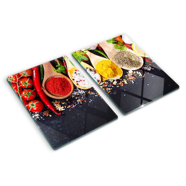 Planche à découper en verre Épices et herbes