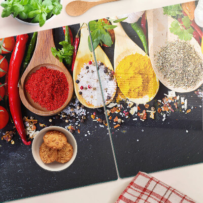 Planche à découper en verre Épices et herbes