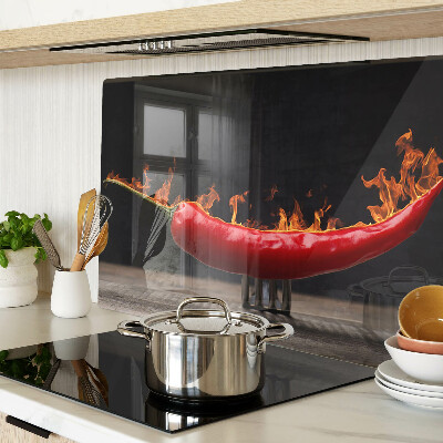 Planche à découper verre Feu et piment
