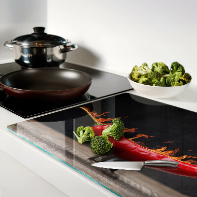 Planche à découper verre Feu et piment