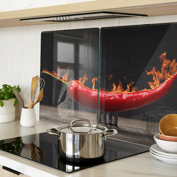 Planche à découper verre Feu et piment