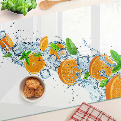 Planche à découper verre Agrumes dans l'eau