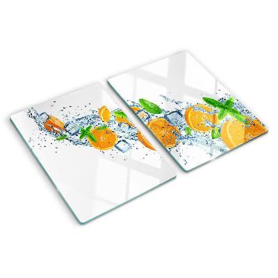 Planche à découper verre Agrumes dans l'eau