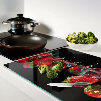 Planche à découper verre Fraises à l'eau
