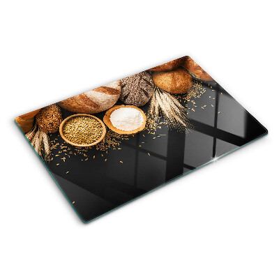 Planche à découper verre Pain et céréales