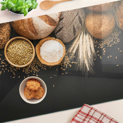 Planche à découper verre Pain et céréales