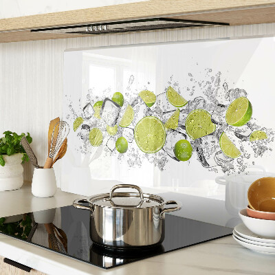 Planche à découper en verre Citrons et glace